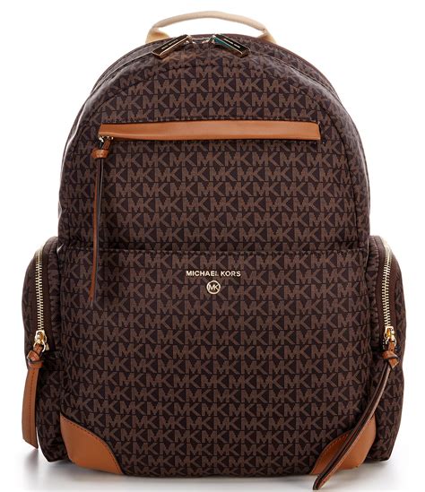 michael kors burgundy backpack|michael kors brown leather backpack.